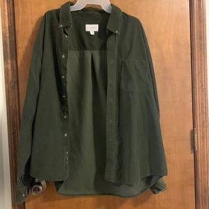 Men’s Corduroy Long Sleeve Button Down Shirt